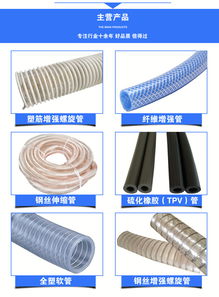 廠家直銷PU聚氨鋼絲透明軟管批發價格,通風酯吸塵排水排氣軟管圖片用途
